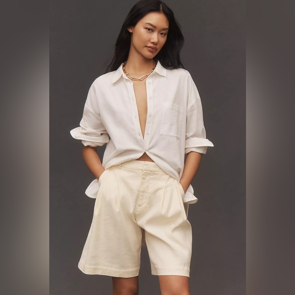 NWT Anthropologie The Avery Pleated Trouser Shorts by Maeve